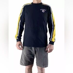 Vtg Pro-Player Steelers Light Sweatshirt LS T-Shirt Youth 18-20 Mens M 90s Y2K